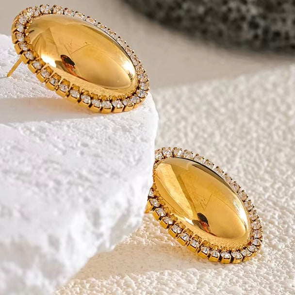 Scarlet Studs Earrings Waterproof Non-Tarnish and Hypoallergenic