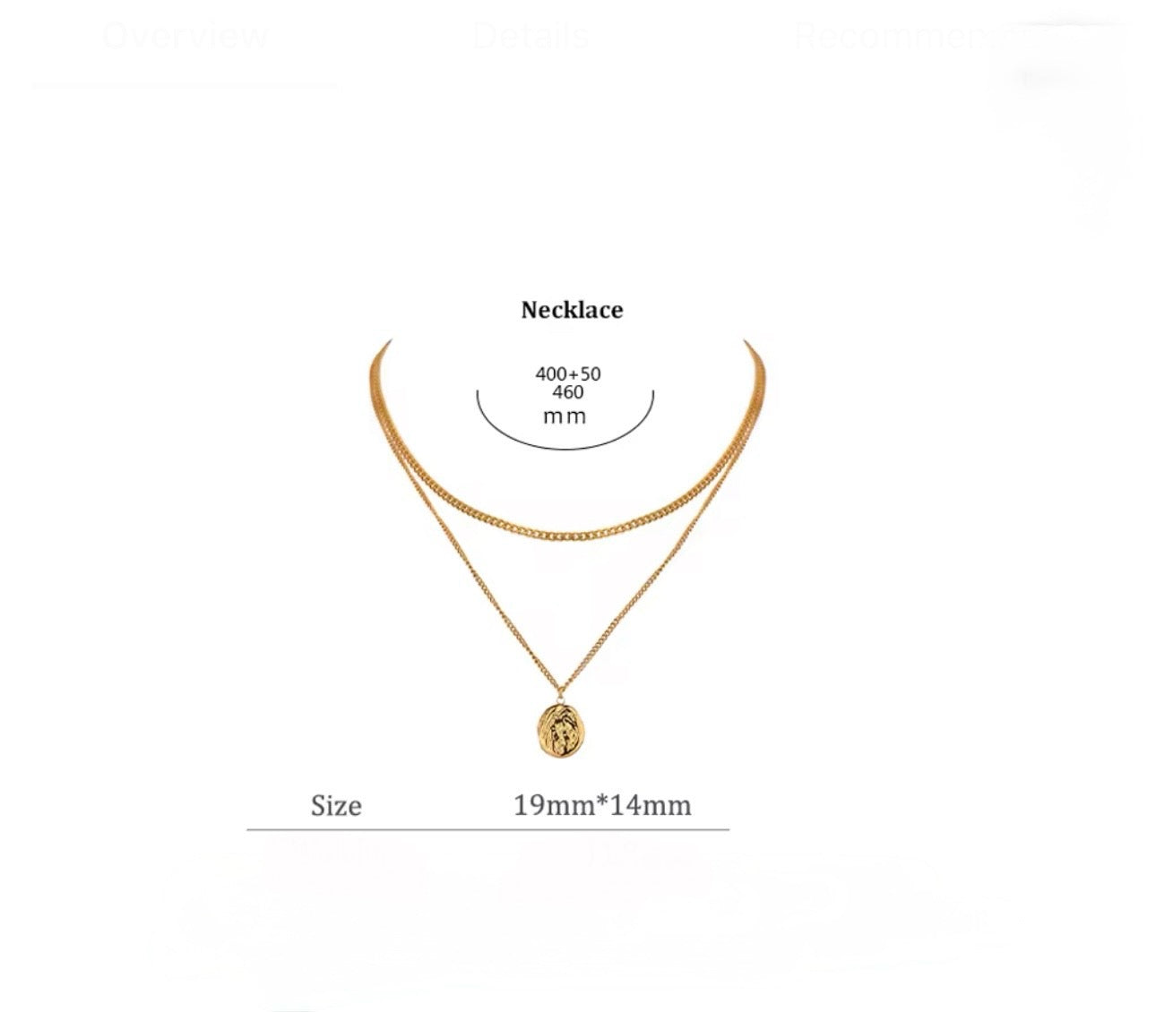 Penny Necklace Waterproof Non-Tarnish and Hypoallergenic