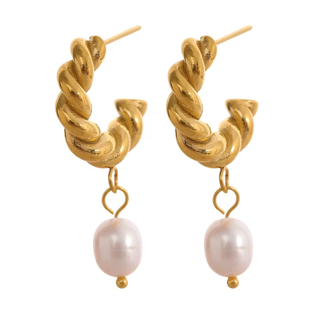 May non-Tarnish Gold Drop Earrings