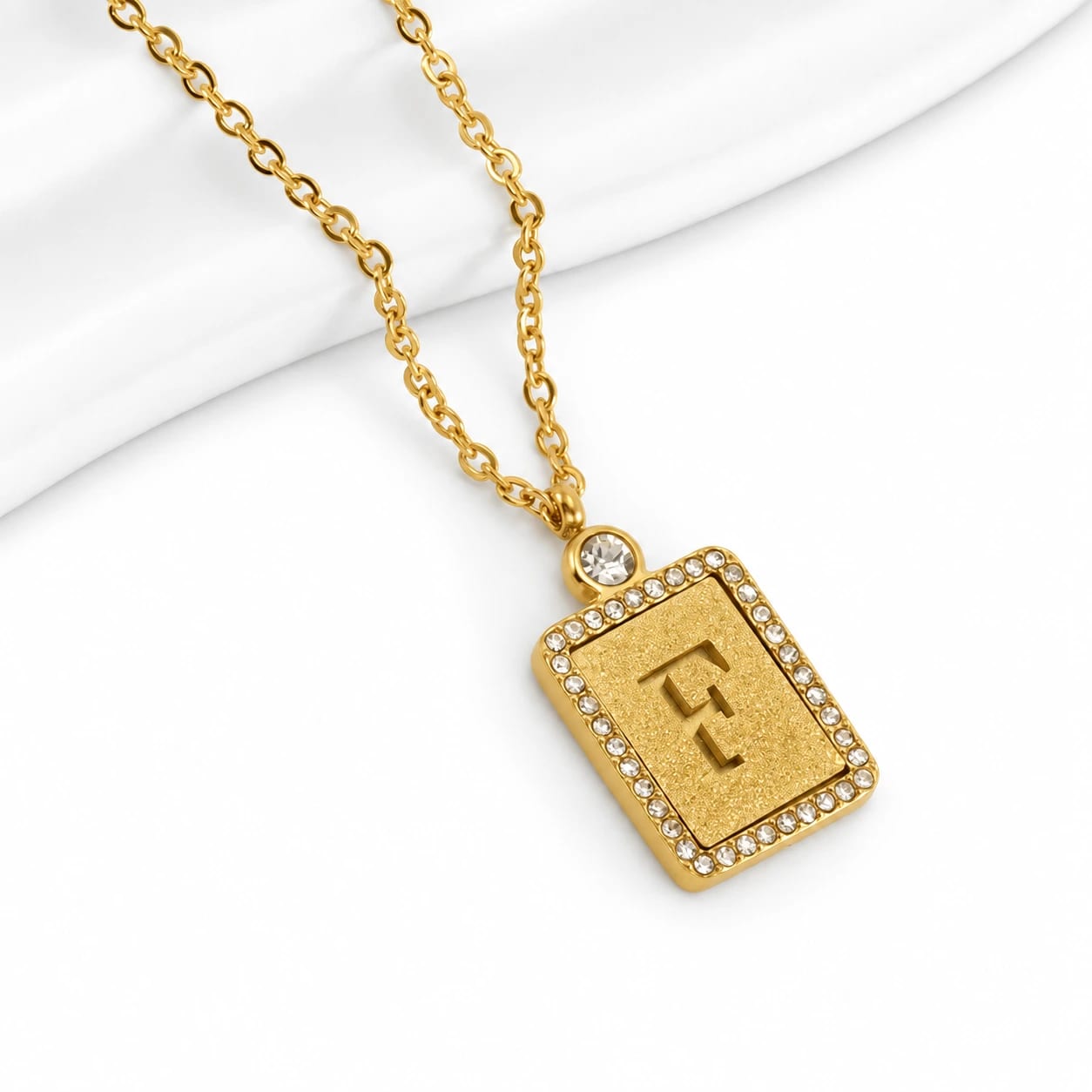 Eira Crystal Initial Pendant Necklace thumbnail 5