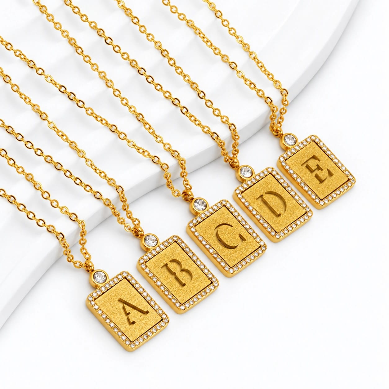 Eira Crystal Initial Pendant Necklace thumbnail 2