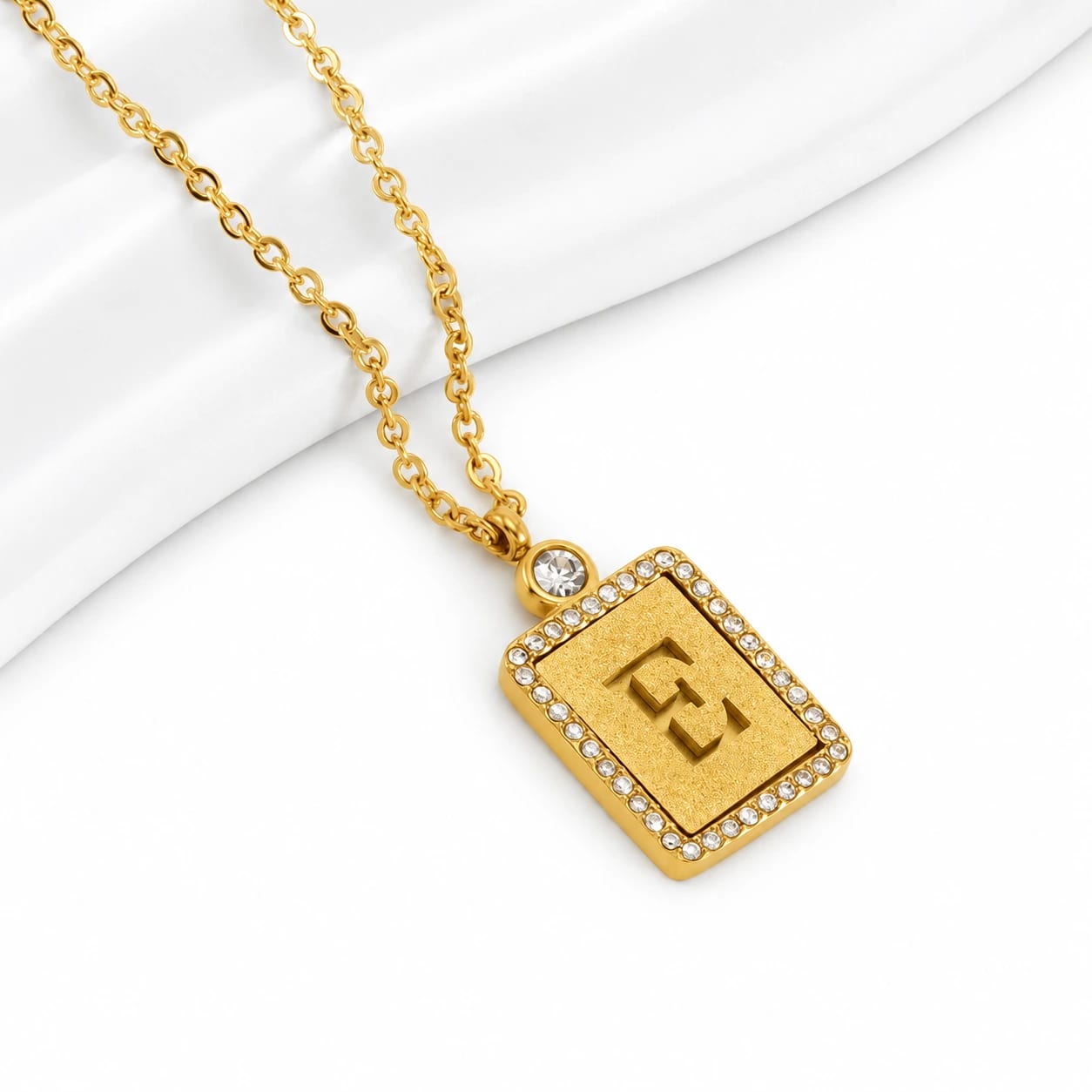 Eira Crystal Initial Pendant Necklace thumbnail 10