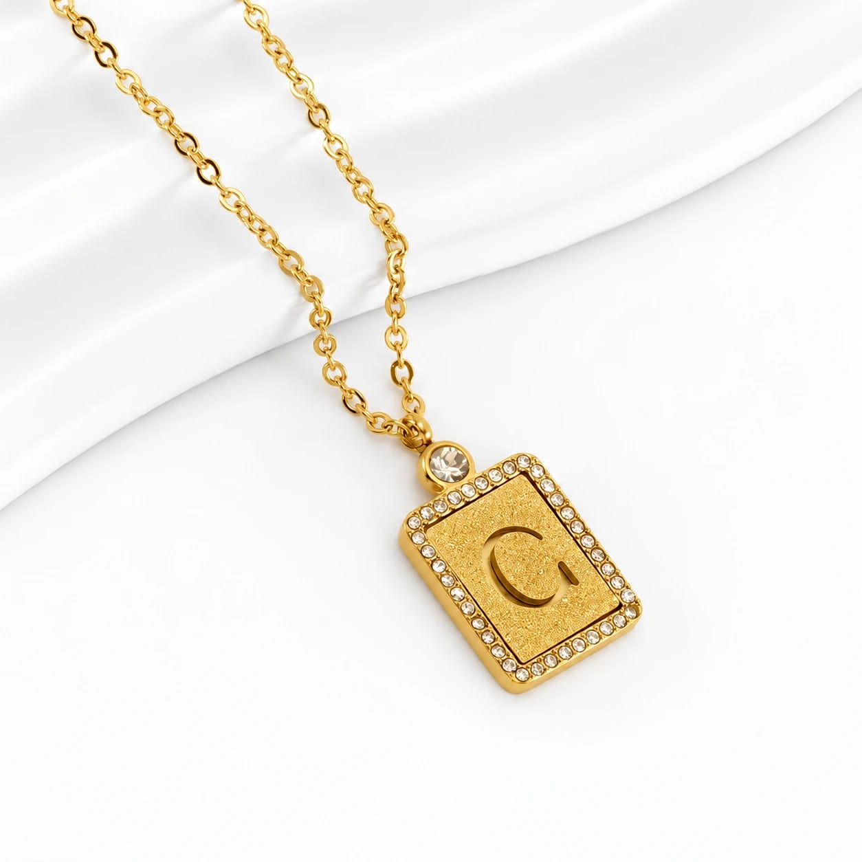 Eira Crystal Initial Pendant Necklace thumbnail 6