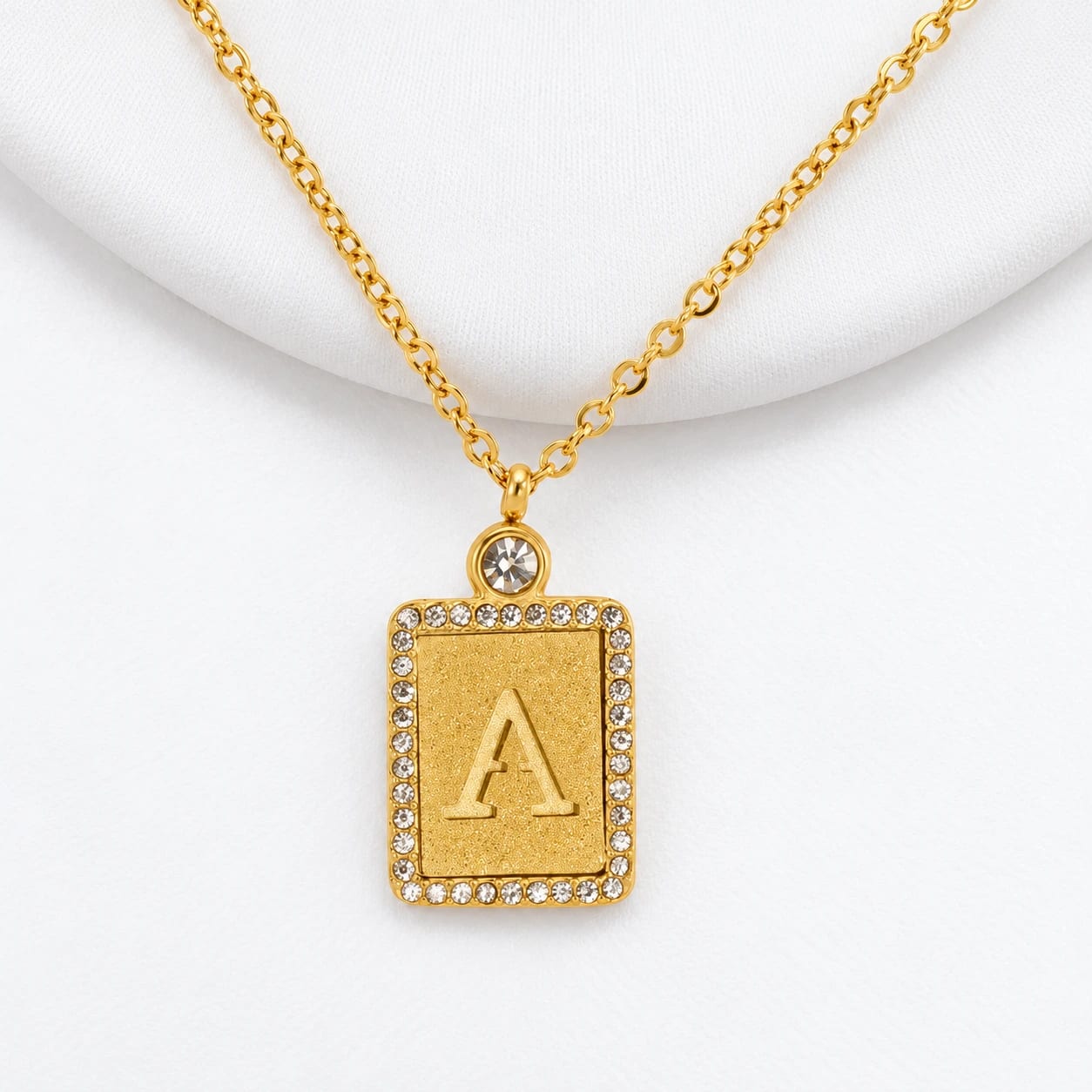 Eira Crystal Initial Pendant Necklace thumbnail 1