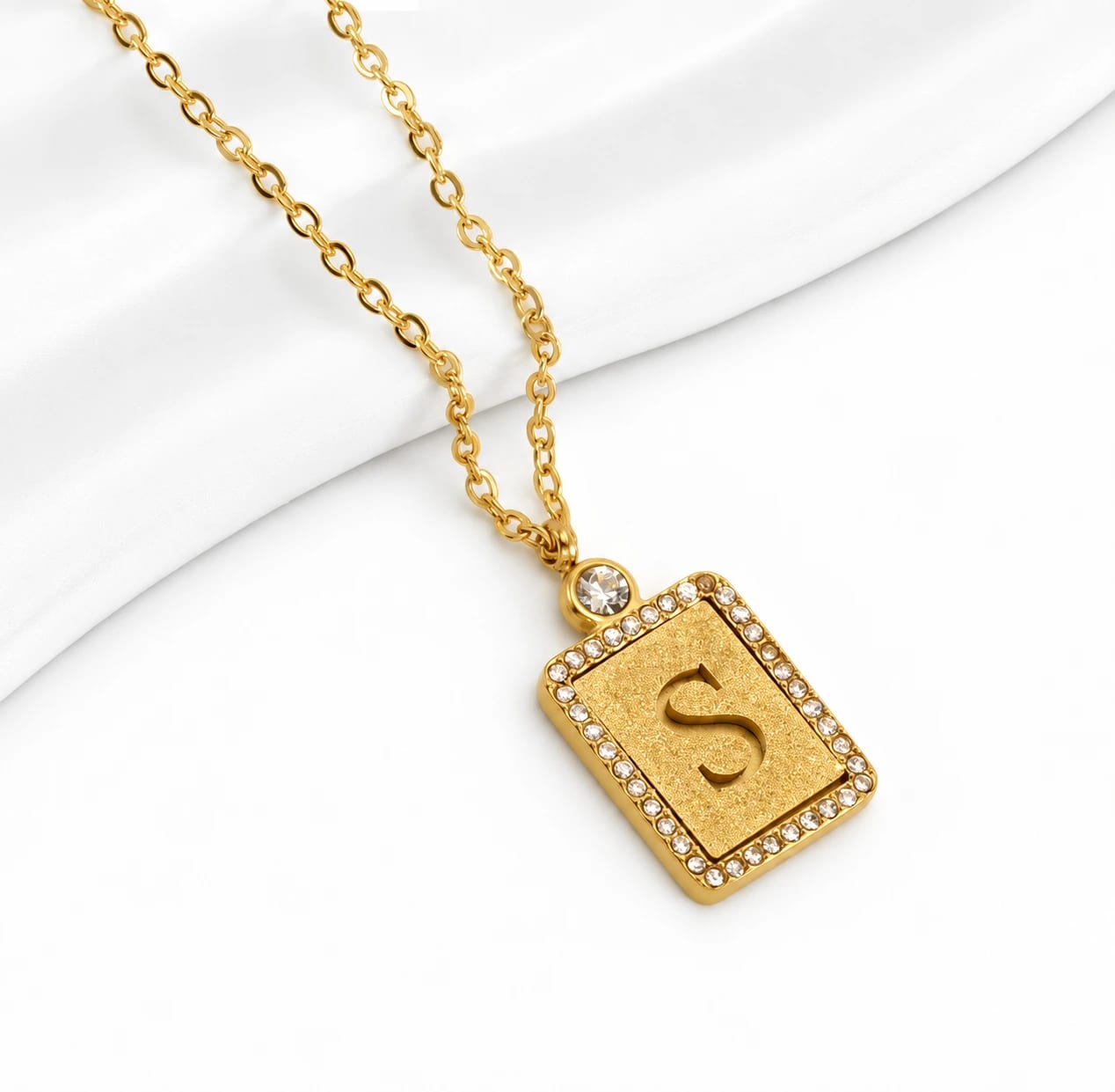 Eira Crystal Initial Pendant Necklace thumbnail 7
