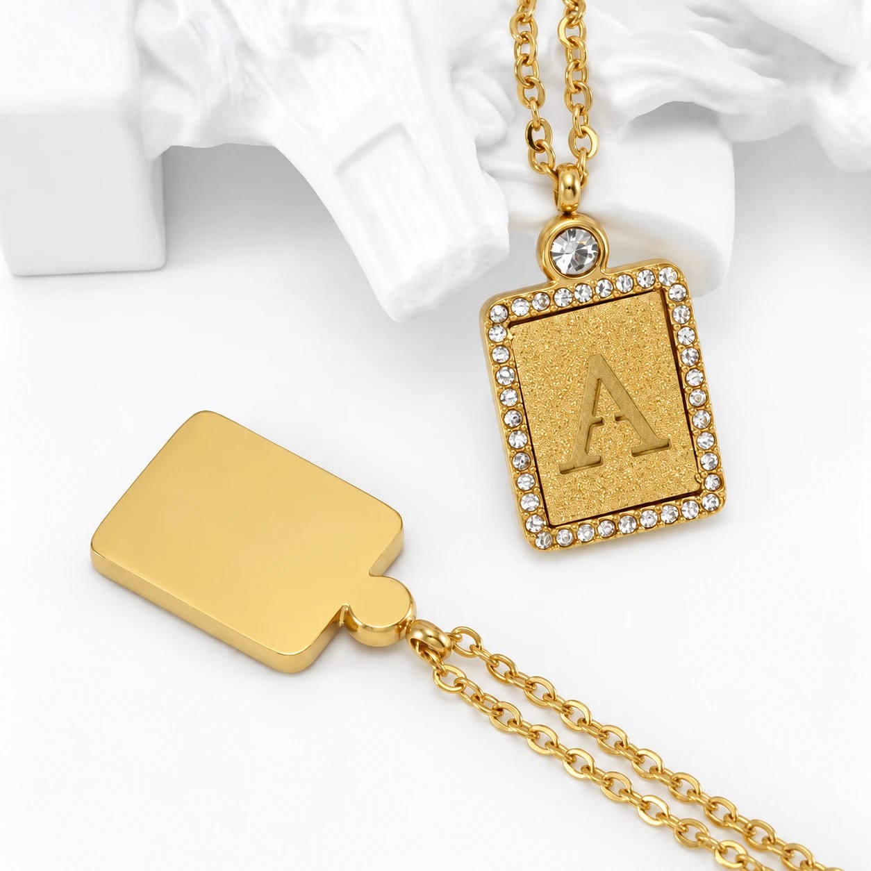 Eira Crystal Initial Pendant Necklace thumbnail 4