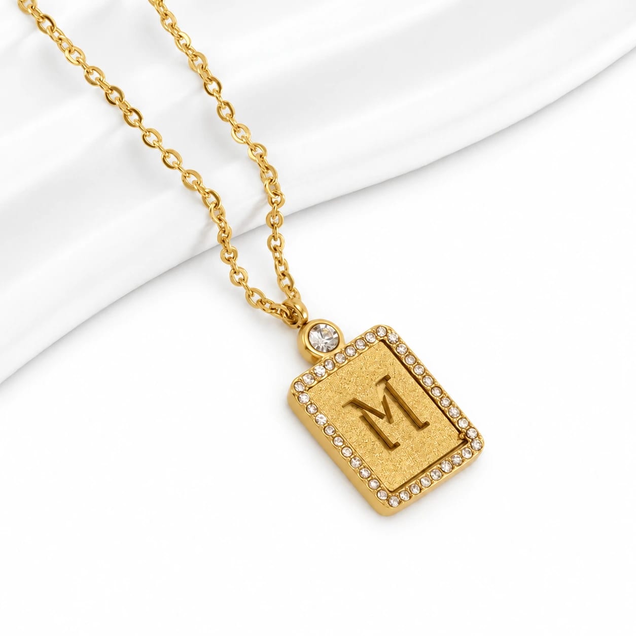 Eira Crystal Initial Pendant Necklace thumbnail 8