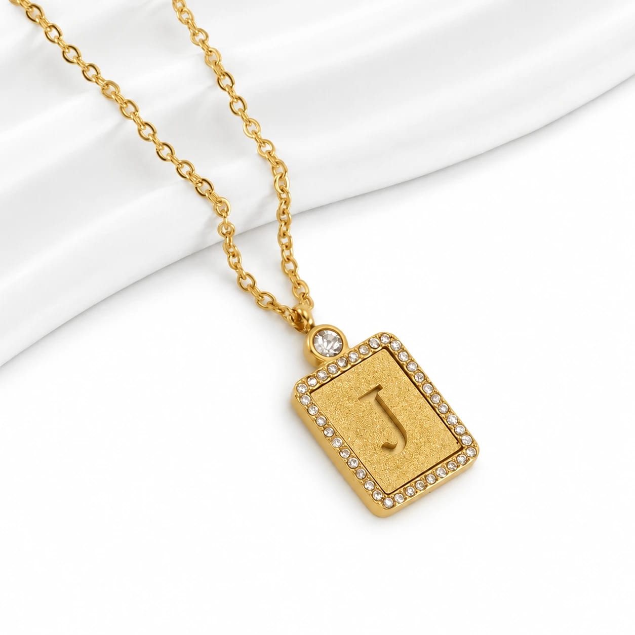 Eira Crystal Initial Pendant Necklace thumbnail 9