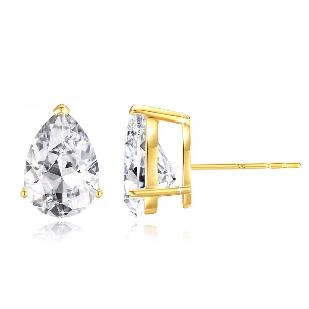 Milena Sparkle Studs Earrings Moissanite in 14K Gold thumbnail 1