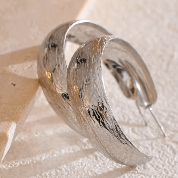 Roma Hoop Earrings Waterproof Non-Tarnish and Hypoallergenic thumbnail 3
