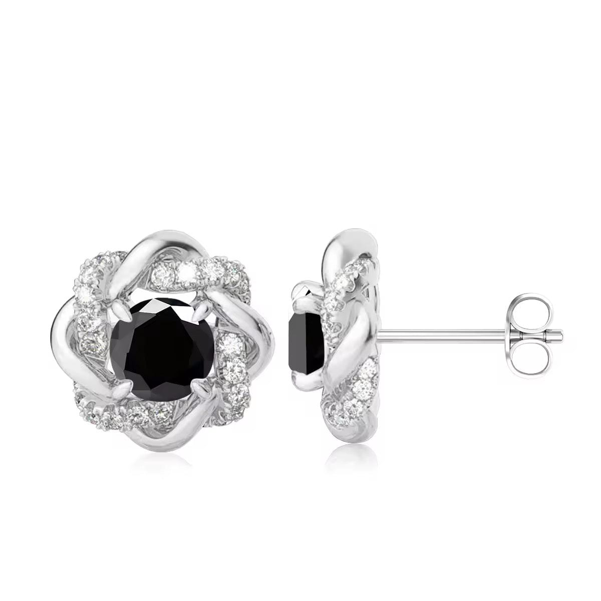 Celine Moissanite and Zircon Studs Sparkle in 925 Silver thumbnail 3