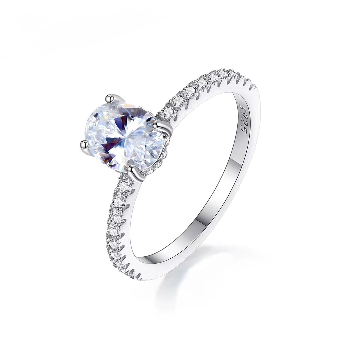 Sia Sparkle Ring Moissanite Brilliance in 925 Sterling Silver - Image 1