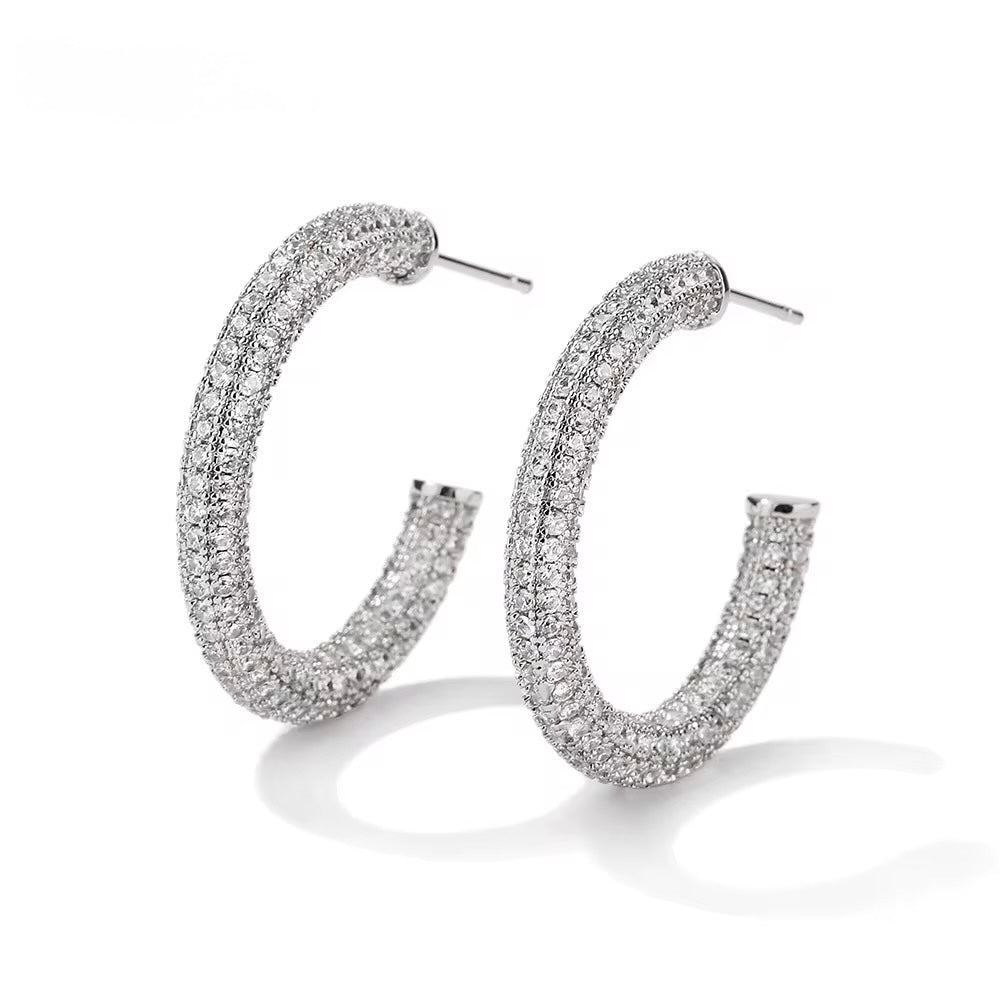Aria hoop Cluster Earring for shining Look - Image 1