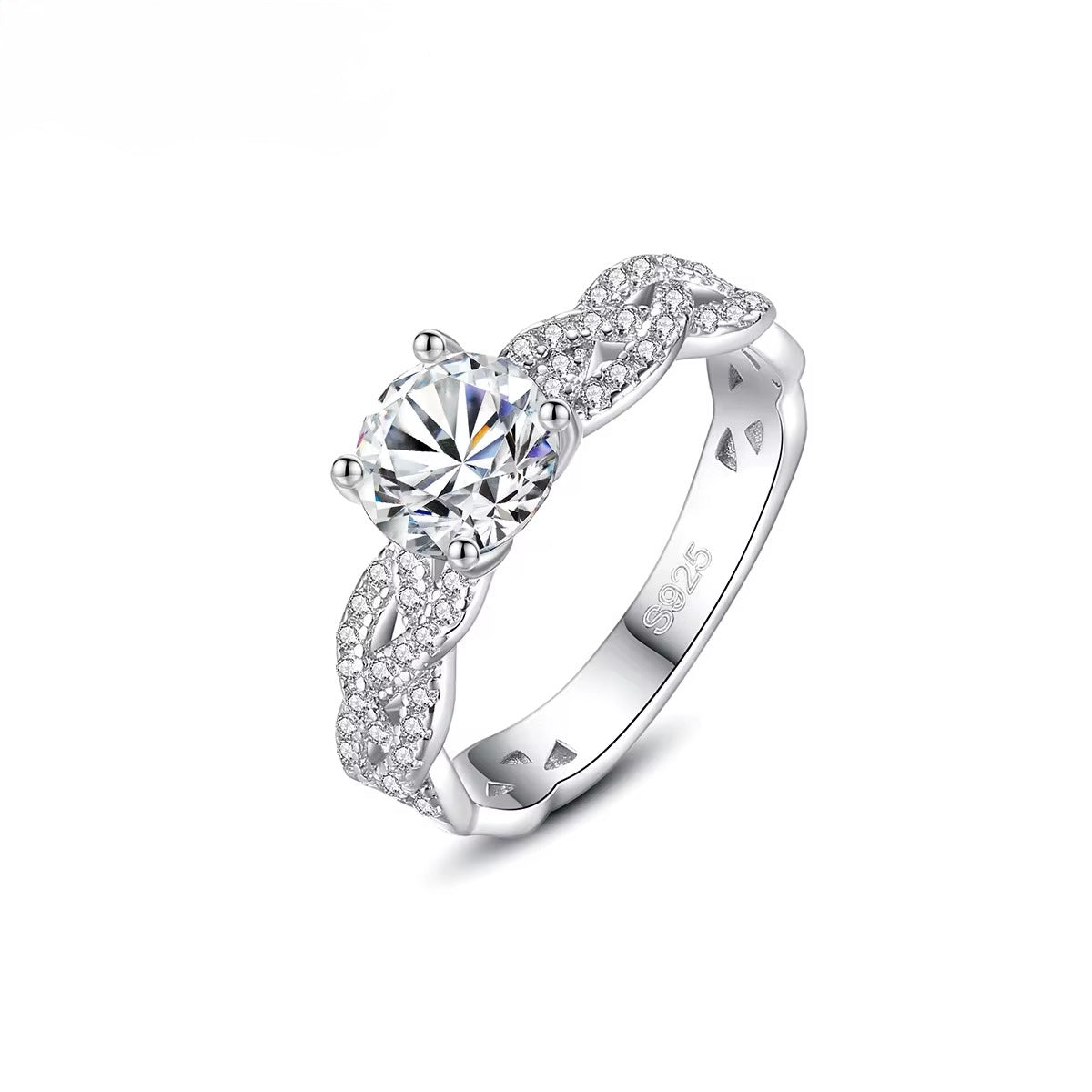 Esme Sparkle Ring Moissanite Brilliance in 925 Sterling Silver - Image 1