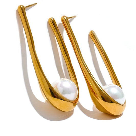 Noora non-Tarnish Gold Drop Earrings