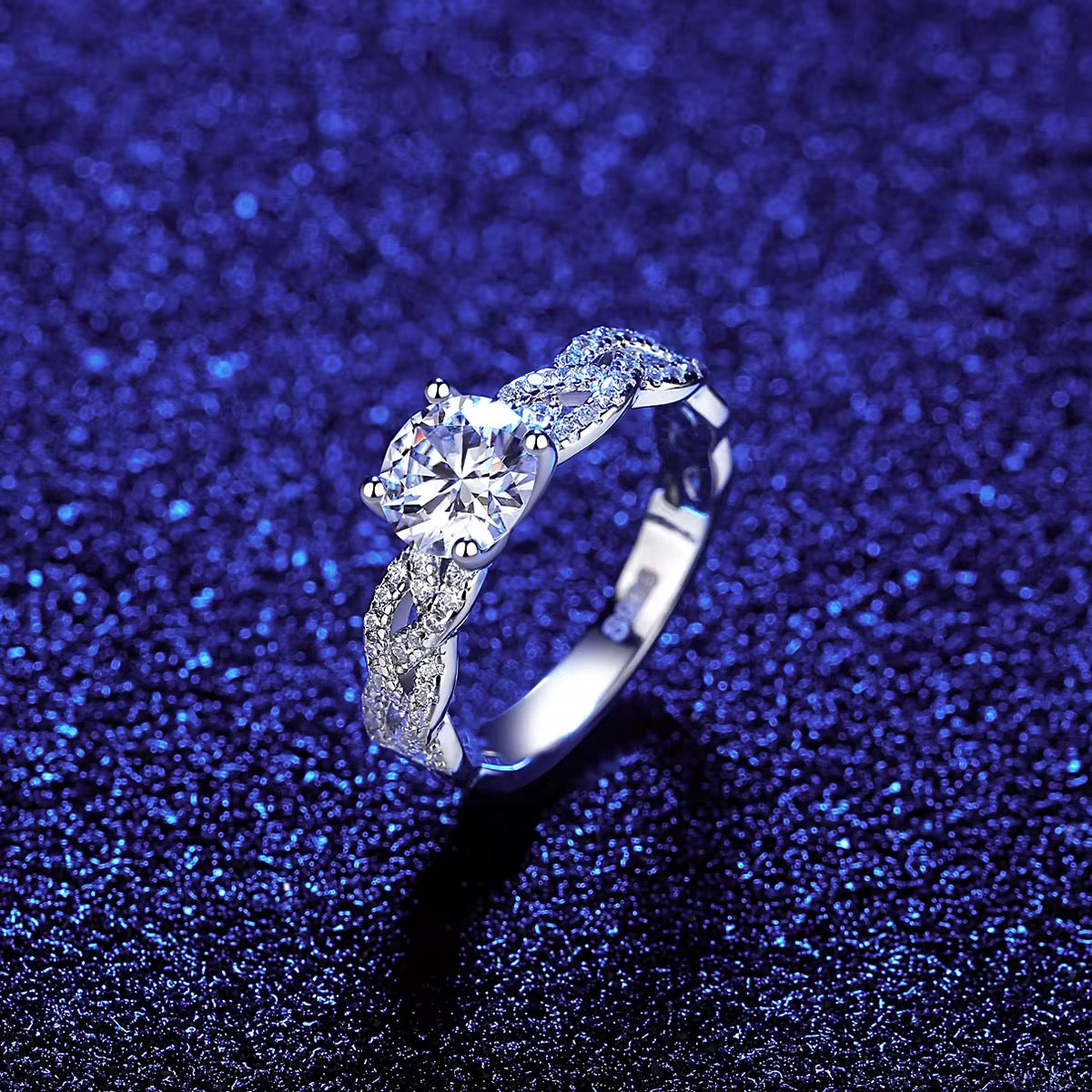 Esme Sparkle Ring Moissanite Brilliance in 925 Sterling Silver