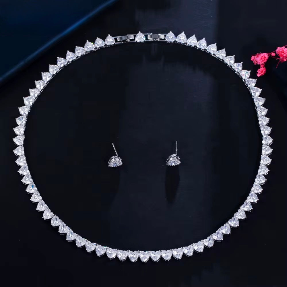 Eloise Heart-Shaped Necklace with High Brilliance Stones