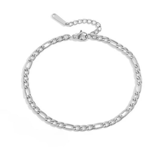 Maple Miami Figaro Chain Anklet  Bracelet 4mm