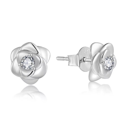 Camélia Little Luxe Bloom Earrings Sterling Silver