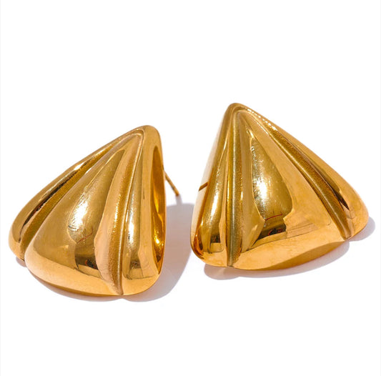 Mila non-Tarnish Gold Halo Earrings