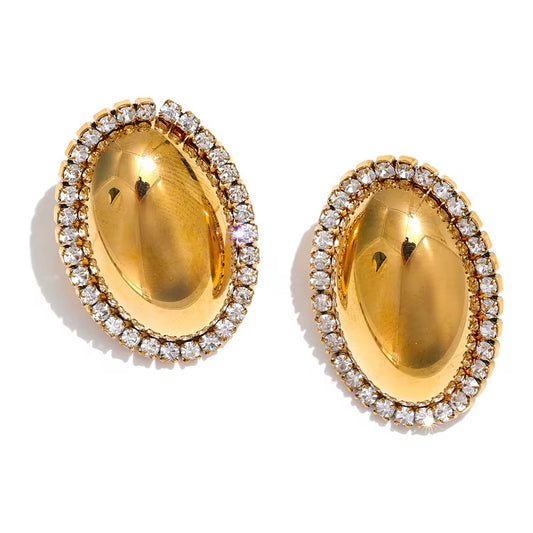 Scarlet Studs Earrings Waterproof Non-Tarnish and Hypoallergenic