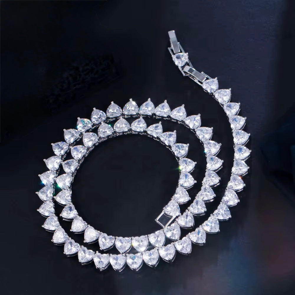 Eloise Heart-Shaped Necklace with High Brilliance Stones