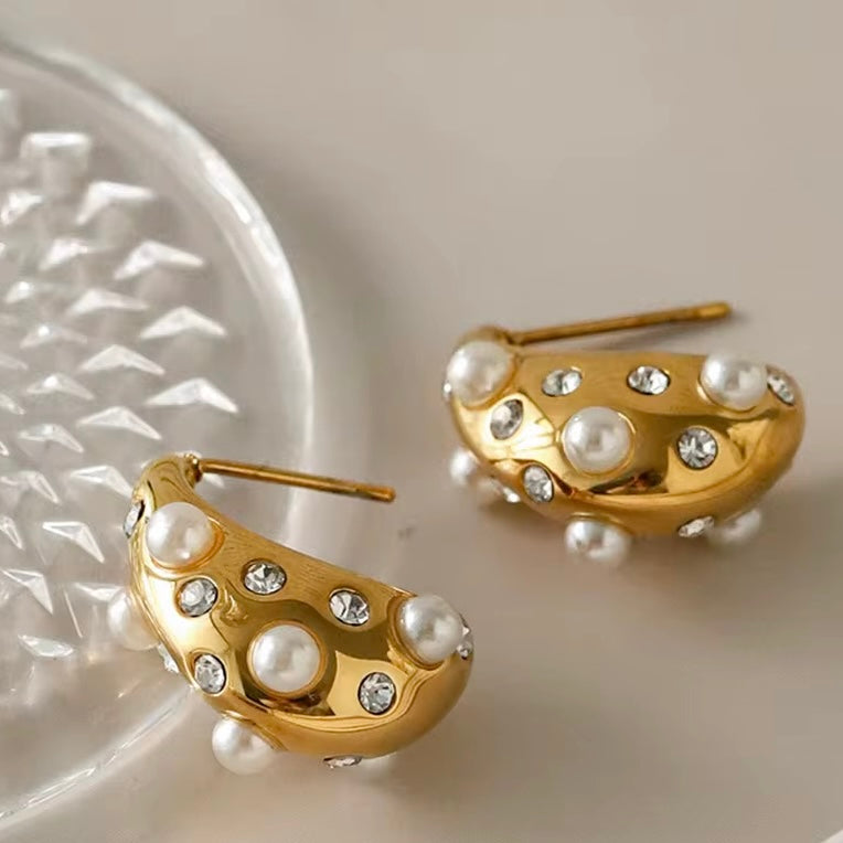 Alina Earrings Waterproof, Non-Tarnish & Hypoallergenic