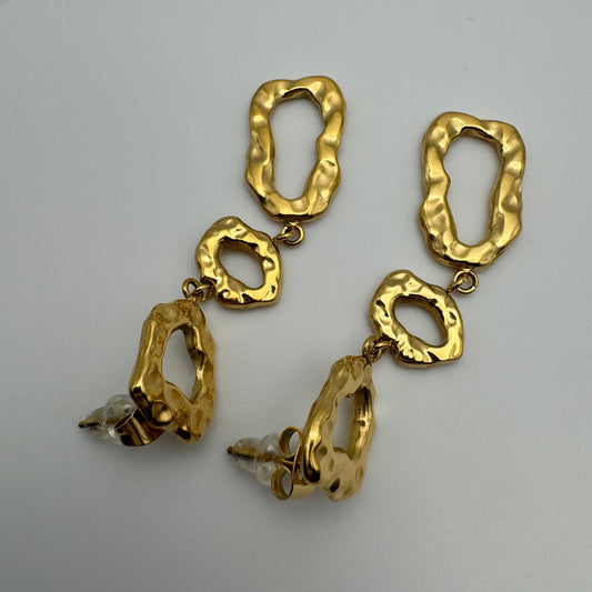 Madison Non-Tarnish Gold Drop Earrings Water-resistant Hypoallergenic