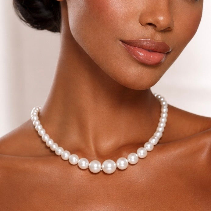 Mirage Radiance Freshwater Pearl Necklace in Sterling Silver