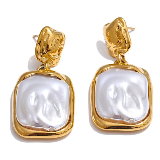 Claire Non-Tarnish Gold Drop Earrings