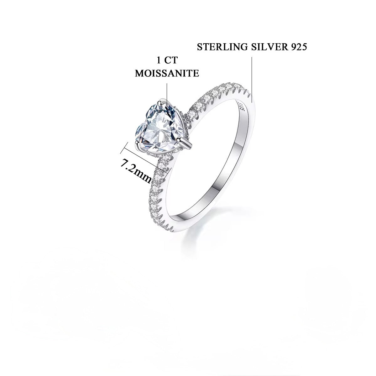 Ivy Sparkle Ring Moissanite Brilliance in 925 Sterling Silver