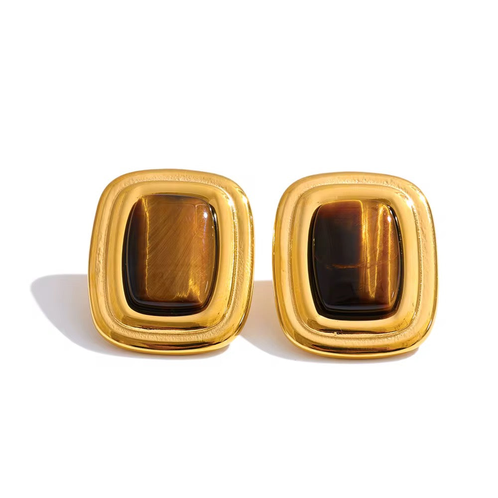 The Cara Sculpted Crystal Stud Earrings