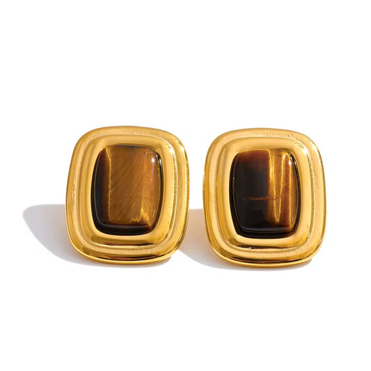 The Cara Sculpted Crystal Stud Earrings