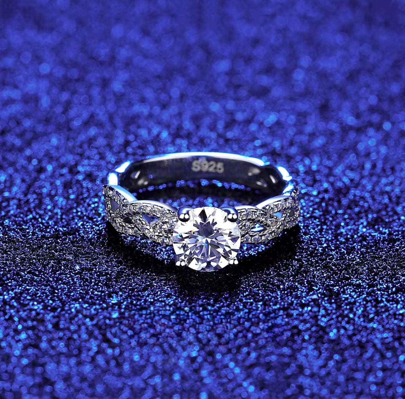 Esme Sparkle Ring Moissanite Brilliance in 925 Sterling Silver
