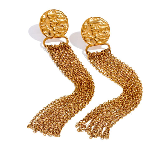 Scarlet Non-Tarnish Gold Drop Earrings