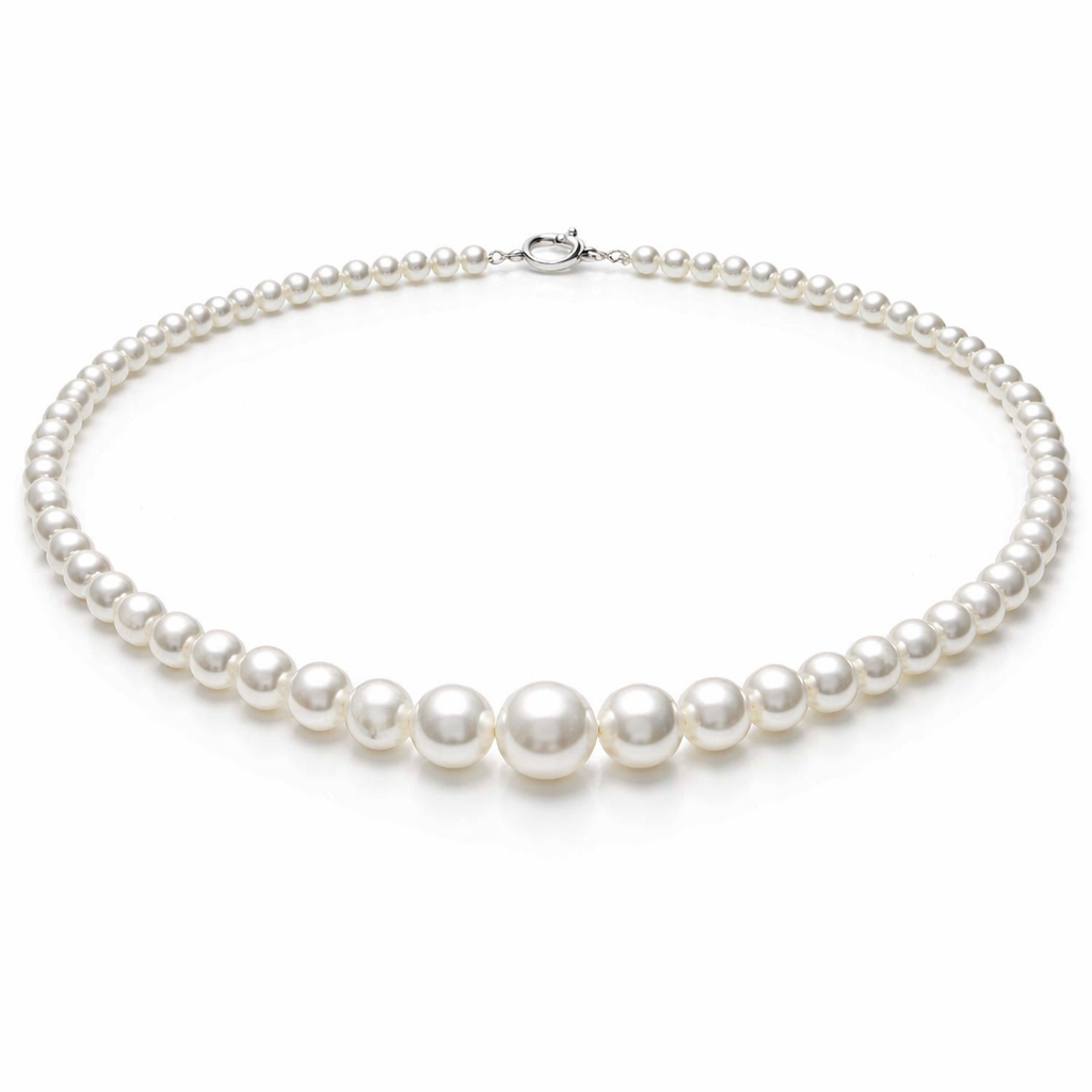 Mirage Radiance Freshwater Pearl Necklace in Sterling Silver