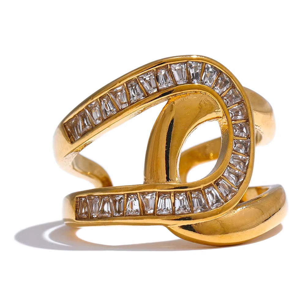Raya Open Ring Waterproof Non-Tarnish and Hypoallergenic Resizable