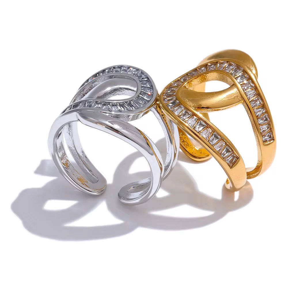 Raya Open Ring Waterproof Non-Tarnish and Hypoallergenic Resizable