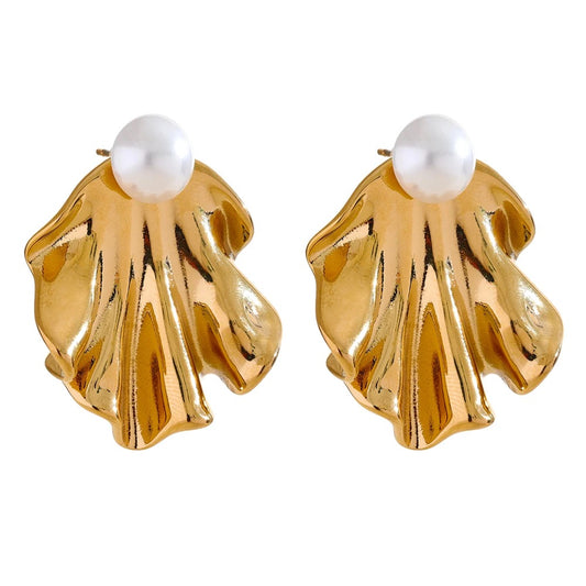 Roma non-Tarnish Gold Drop Earrings Water-resistant Hypoallergenic