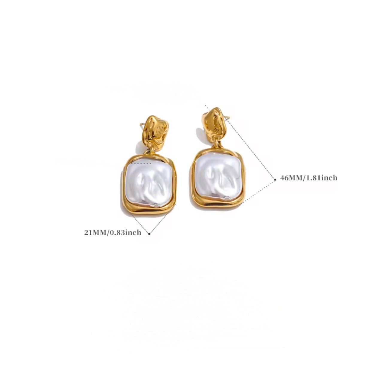 Claire Drop Earrings Waterproof Non-Tarnish and Hypoallergenic