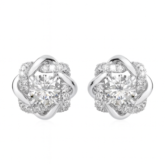 Les clous d'oreilles Angelica en moissanite et zircon scintillent en argent 925